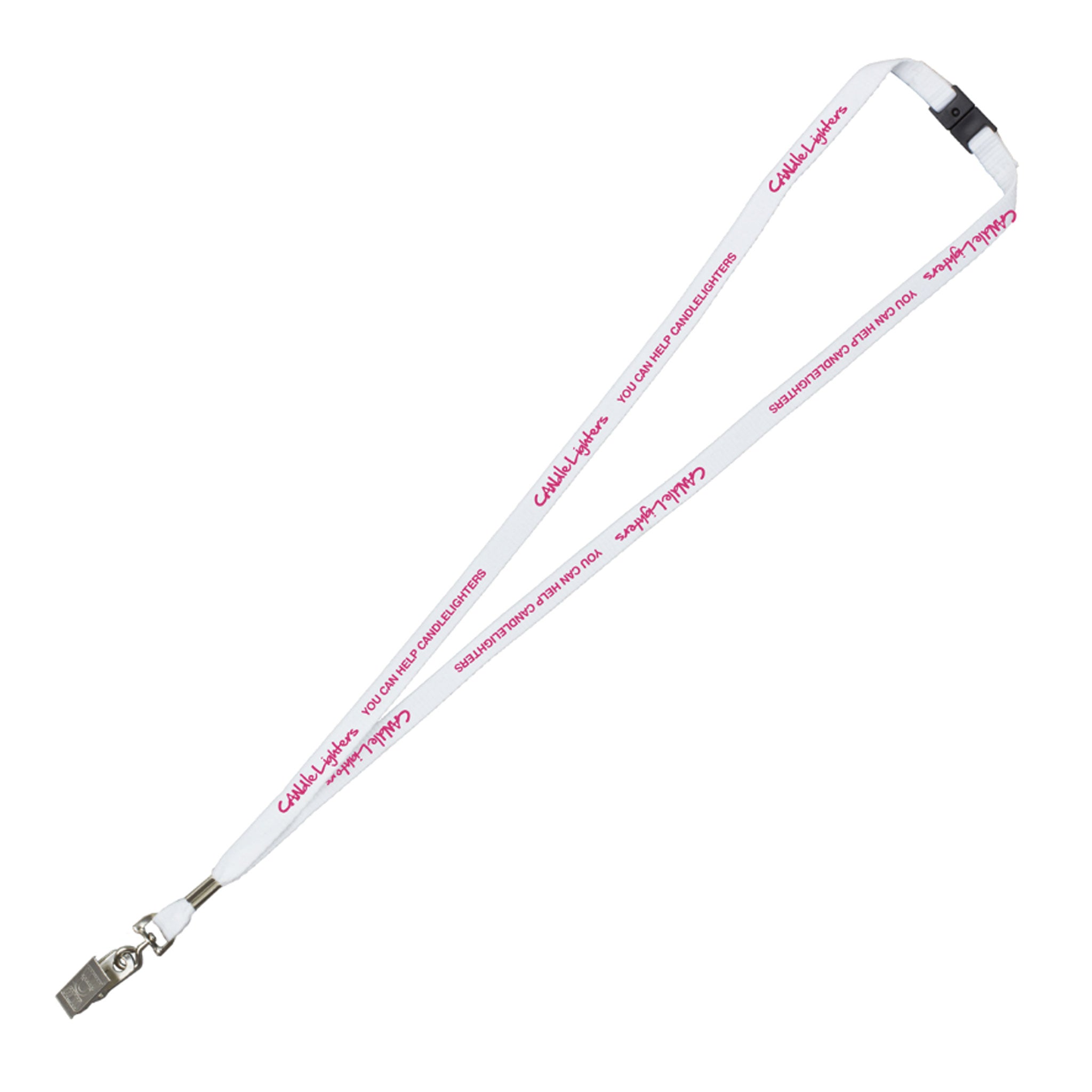 3/8" Silkscreen Lanyard and Badge Holder Attachment with Swivel (Q403235)