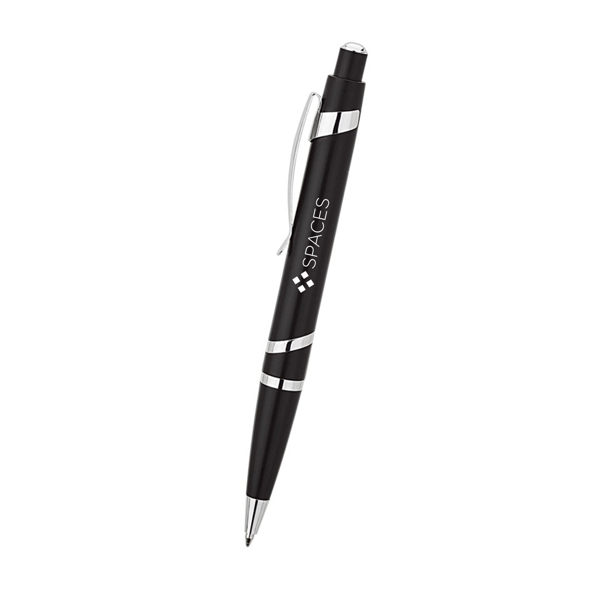 Spiral Silver Accent Ballpoint Pen  Imprinted with Logo (Q403311)