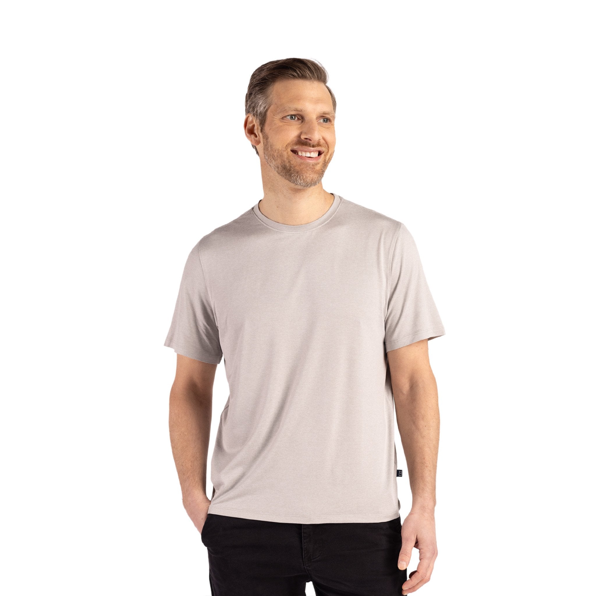 Cutter & Buck Coastline Epic Comfort Mens Short Sleeve Tee  Imprinted with Logo (Q404332)