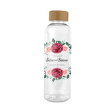 22 Oz. Clearly Rpet Reusable Bottle With Bamboo Cap (Q408022)