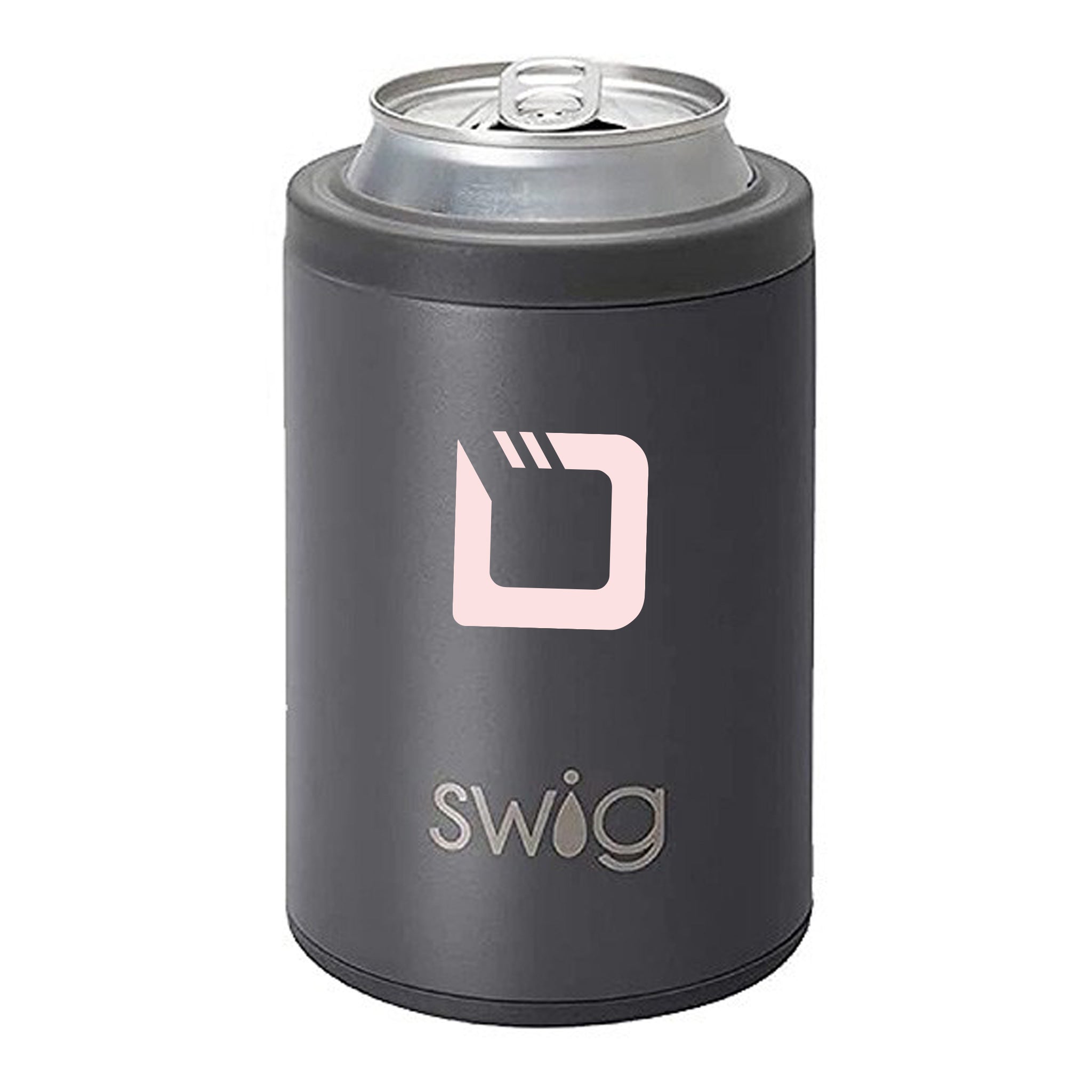 12 Oz. Swig Combo Can And Bottle Cooler - Grey  Imprinted with Logo (Q410522)