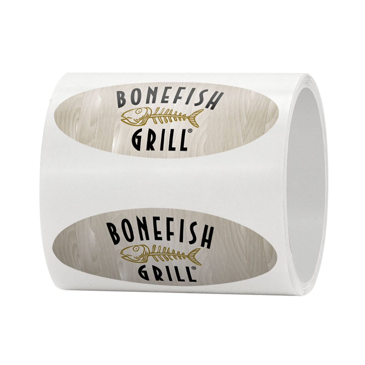 5" x 2" Oval Roll Sticker Labels (Q413522)