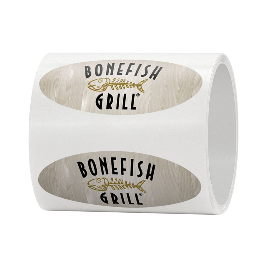 5" x 2" Oval Roll Sticker Labels (Q413522)