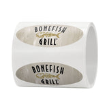 5" x 2" Oval Roll Sticker Labels (Q413522)