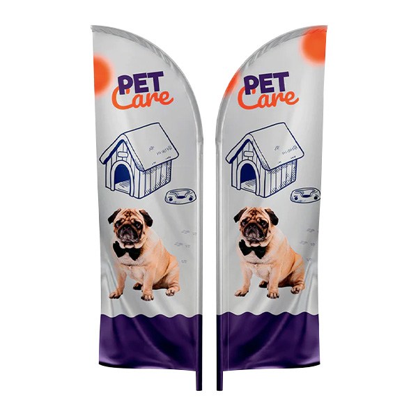 15 Ft. Double-Sided Feather Flag  Imprinted with Logo (Q413922)