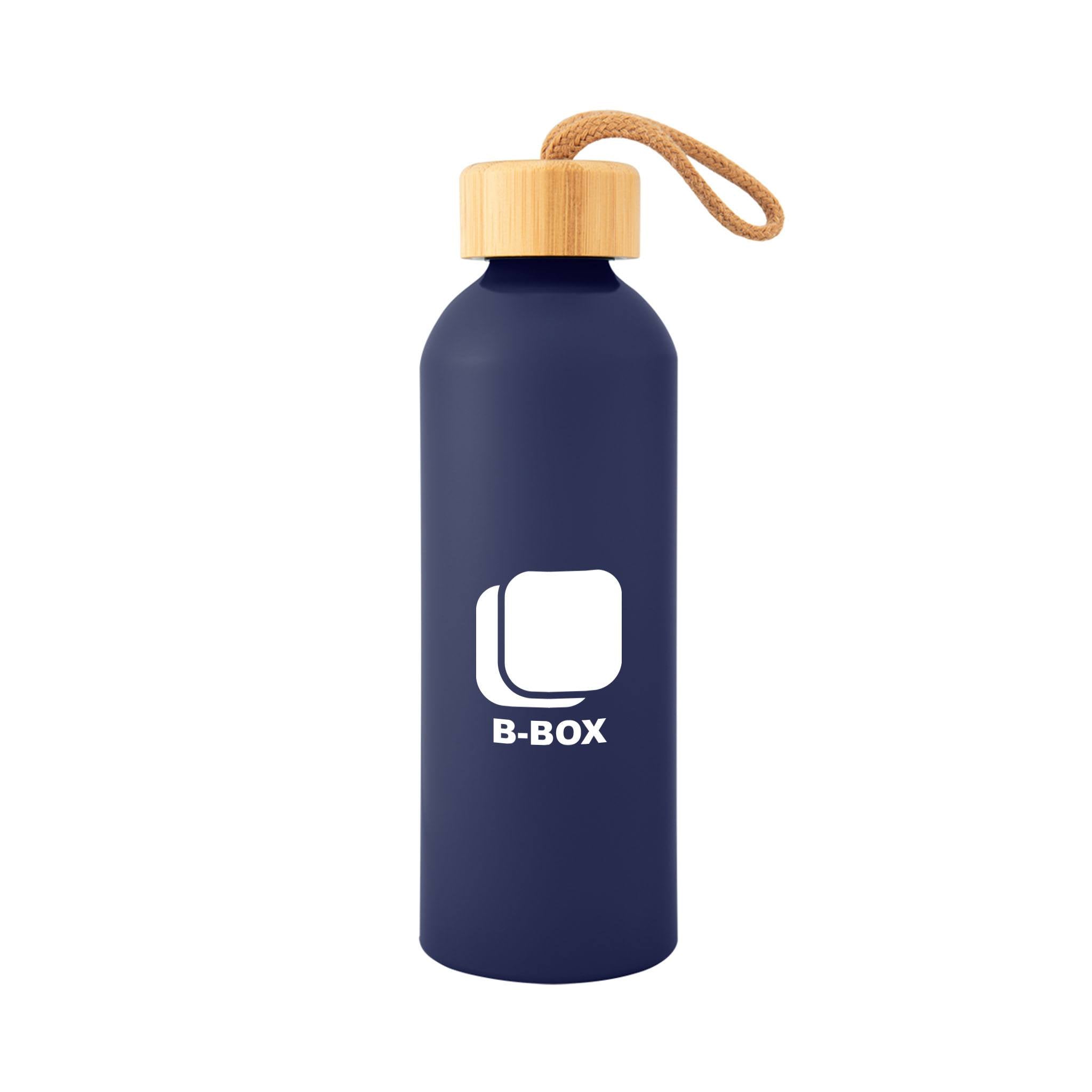 25 Oz. Blaire Recycled Aluminum Bottle With Bamboo Lid  Imprinted with Logo (Q416122)