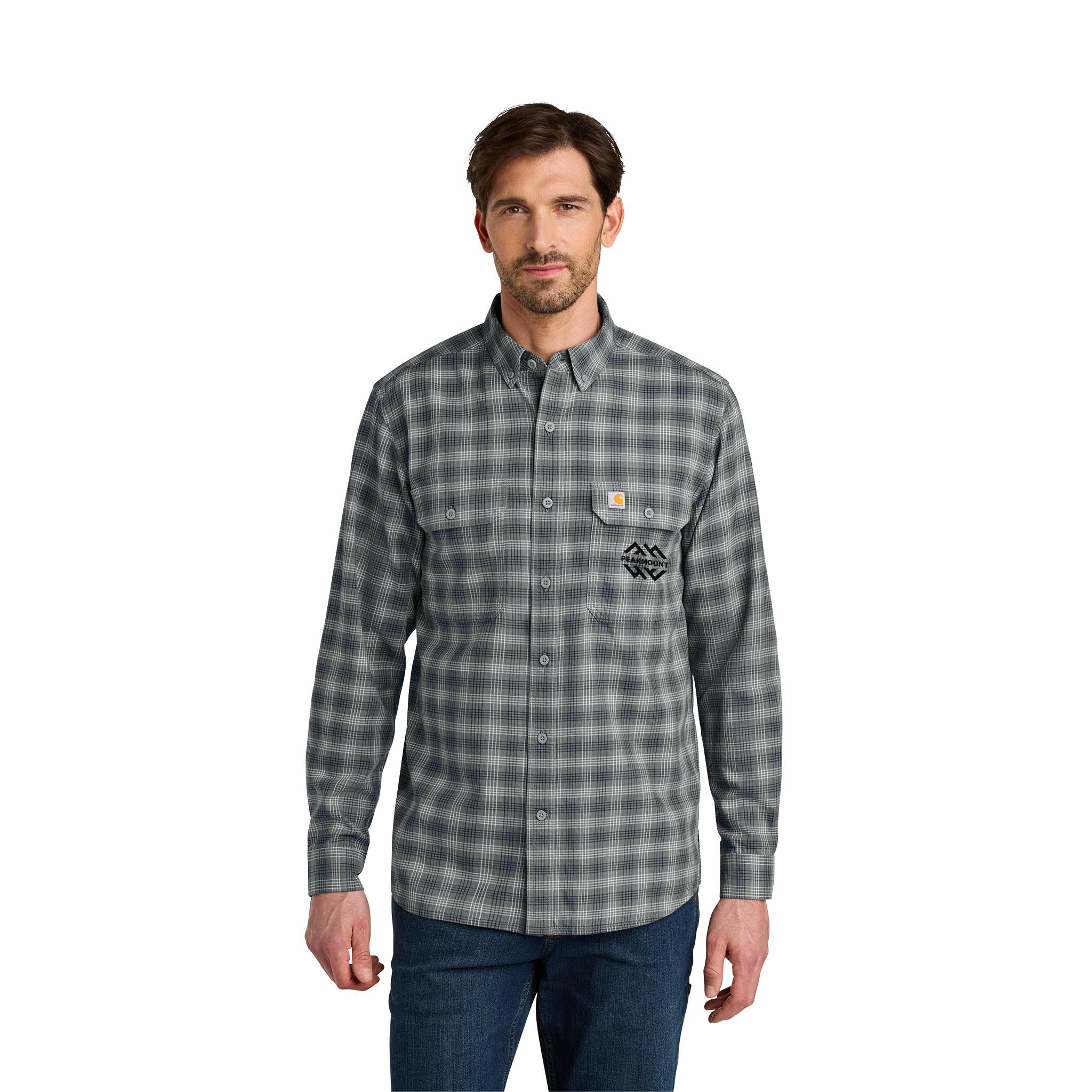 Carhartt® Rugged Flex® Plaid Long Sleeve Shirt  Imprinted with Logo (Q417432)