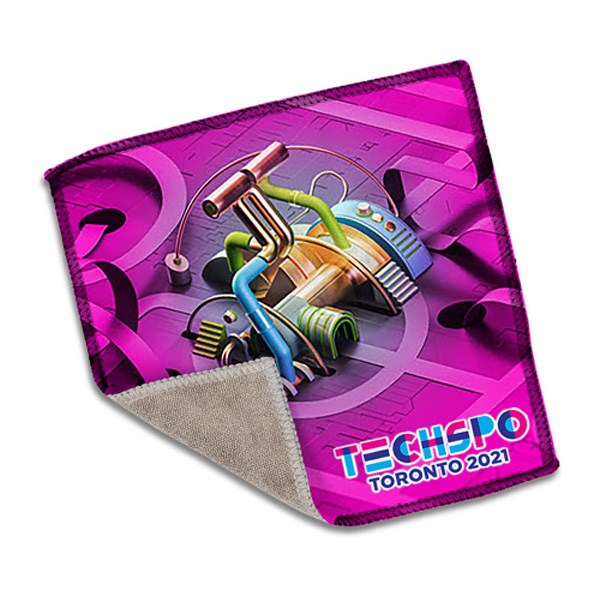 6 x 6 In. Doubleside 2-in-1 Microfiber Cleaning Cloth & Cleaning Towel  Imprinted with Logo (Q418022)