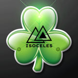 Irish Shamrock Blinky LED Lapel Pins  Imprinted with Logo (Q420332)
