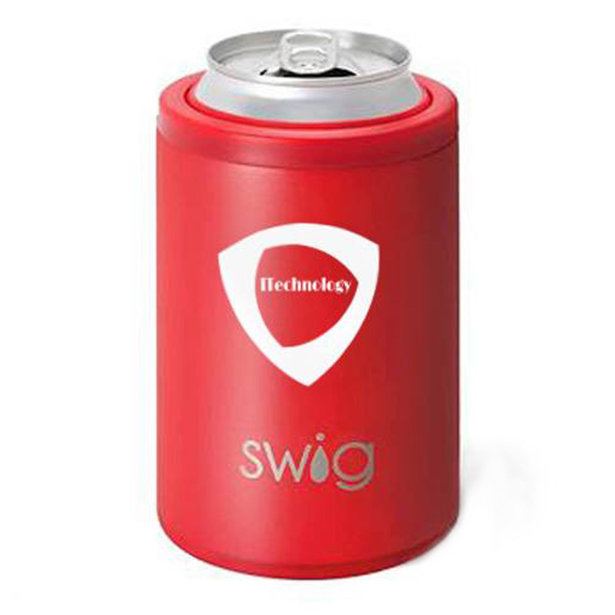 12 Oz. Swig Combo Can And Bottle Cooler - Red  Imprinted with Logo (Q420522)