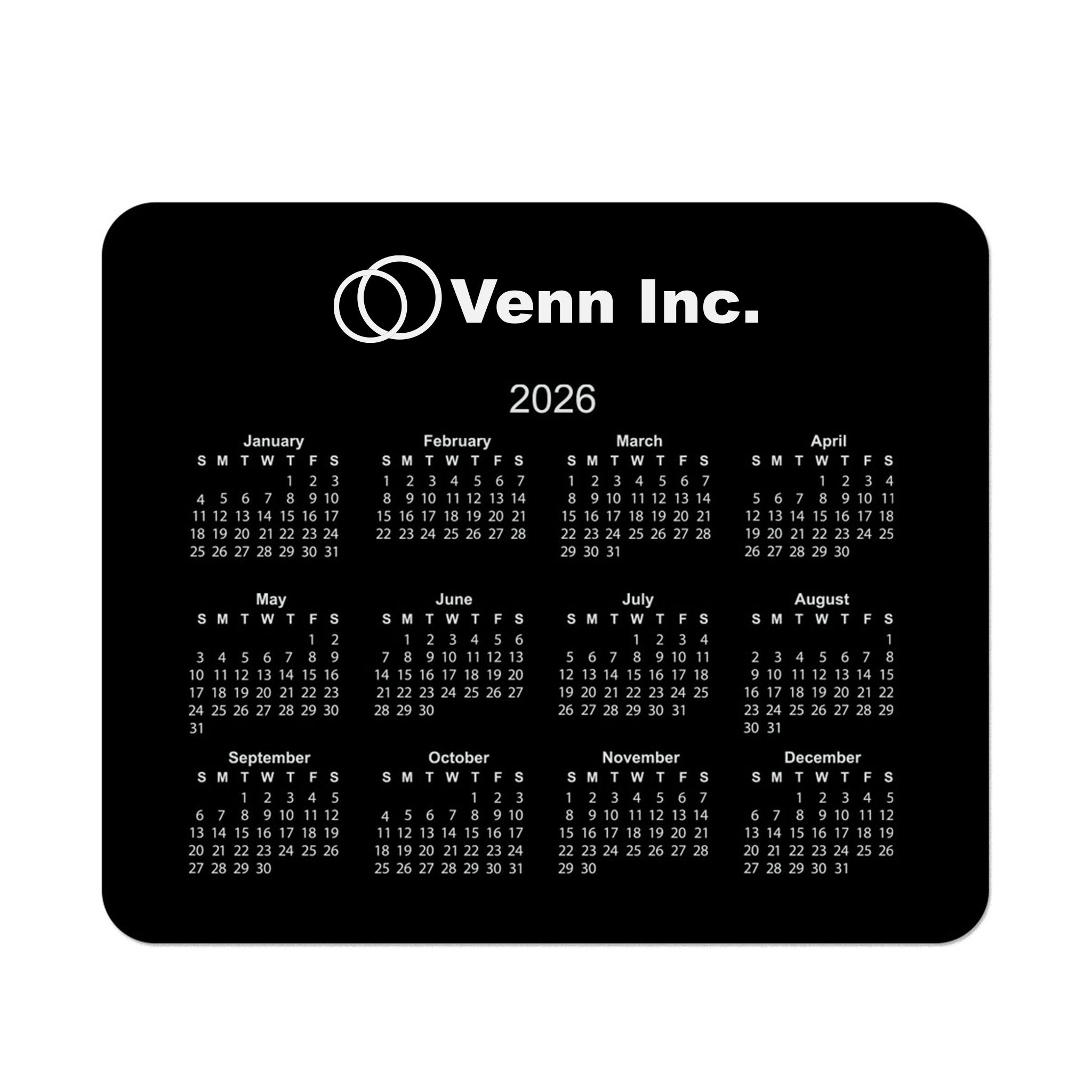 Nular Calendar Mouse Pad  Imprinted with Logo (Q420532)