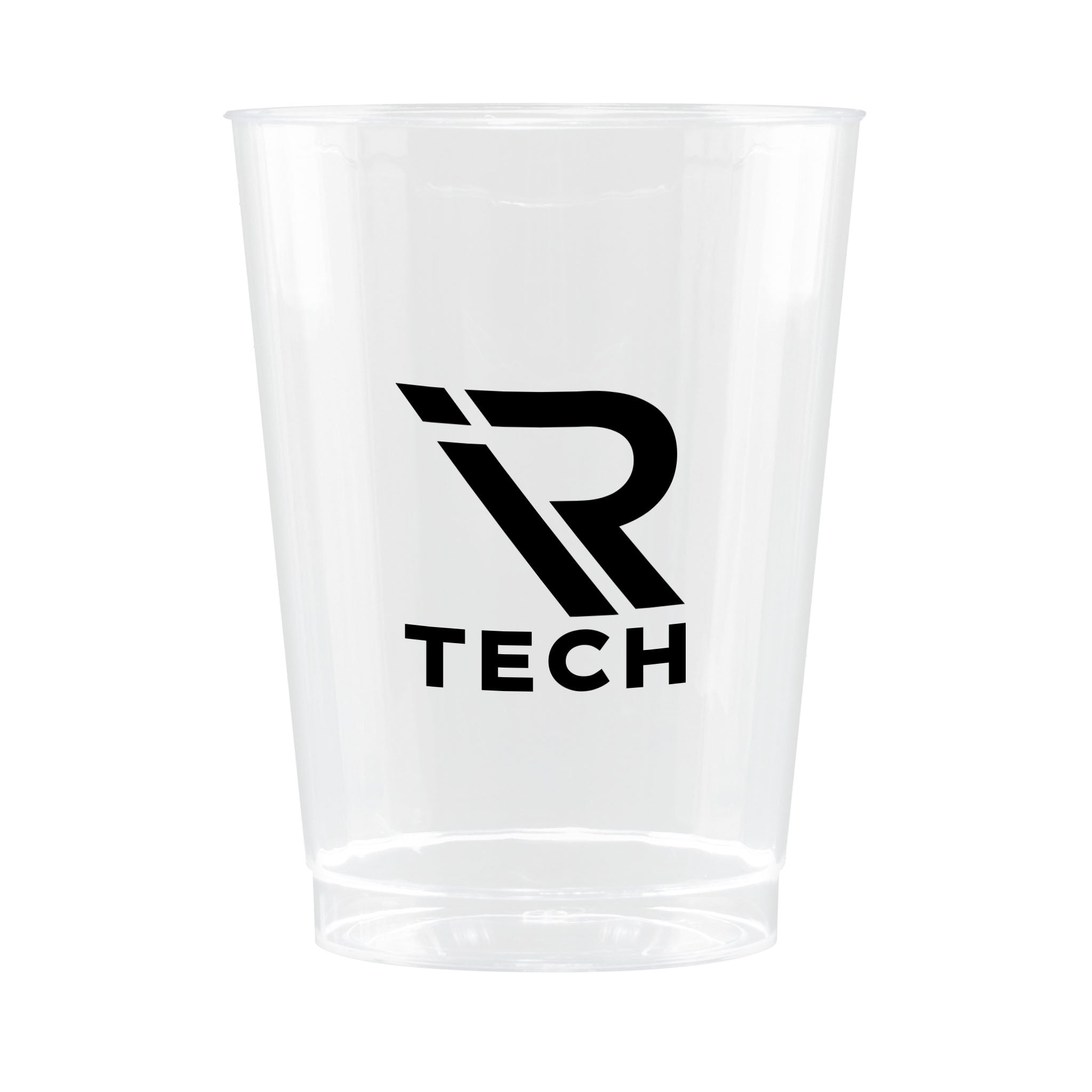 10 Oz. Clear Fluted Digital Plastic Cup  Imprinted with Logo (Q422211)