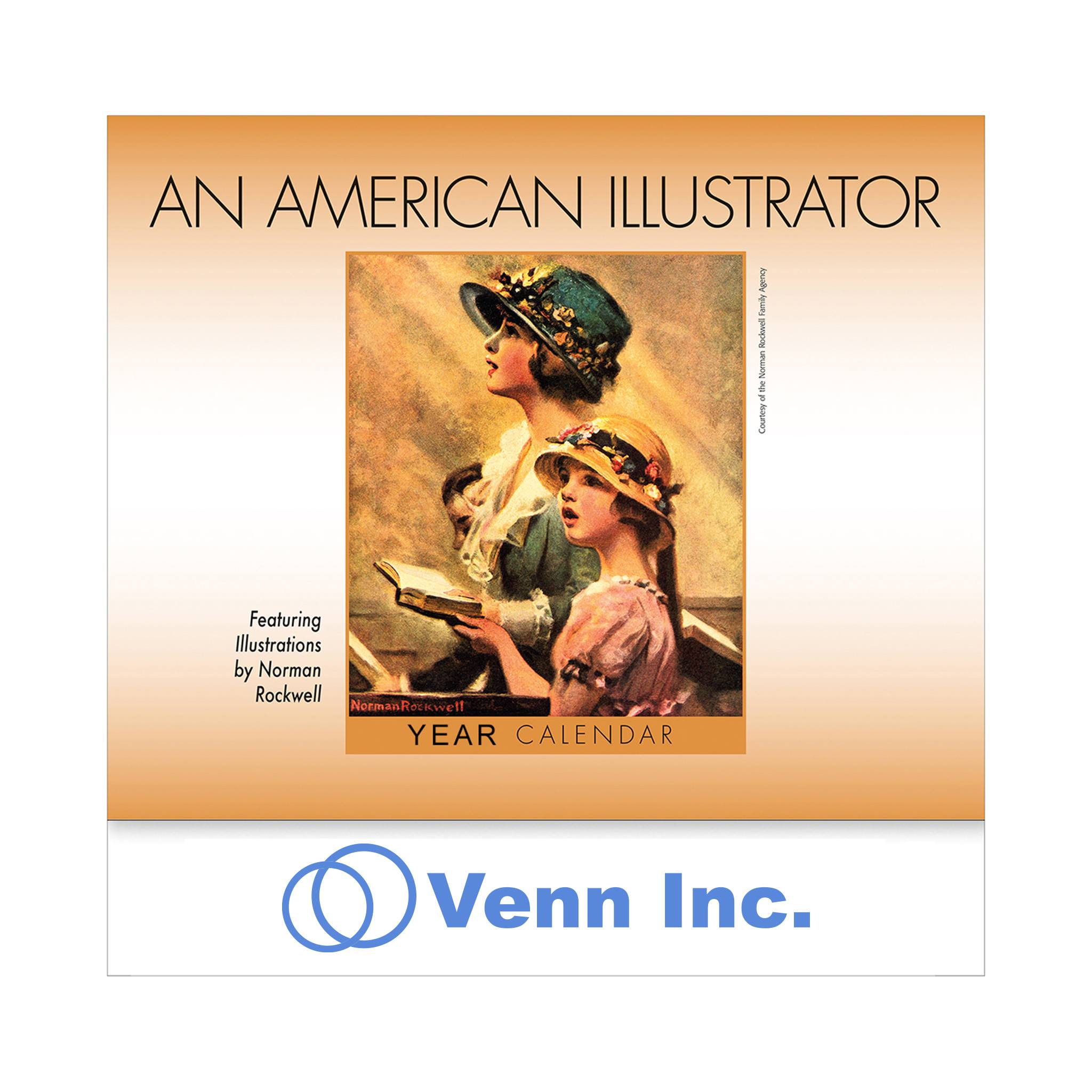 2026 An American Illustrator Wall Calendar - Stapled  Imprinted with Logo (Q422222)