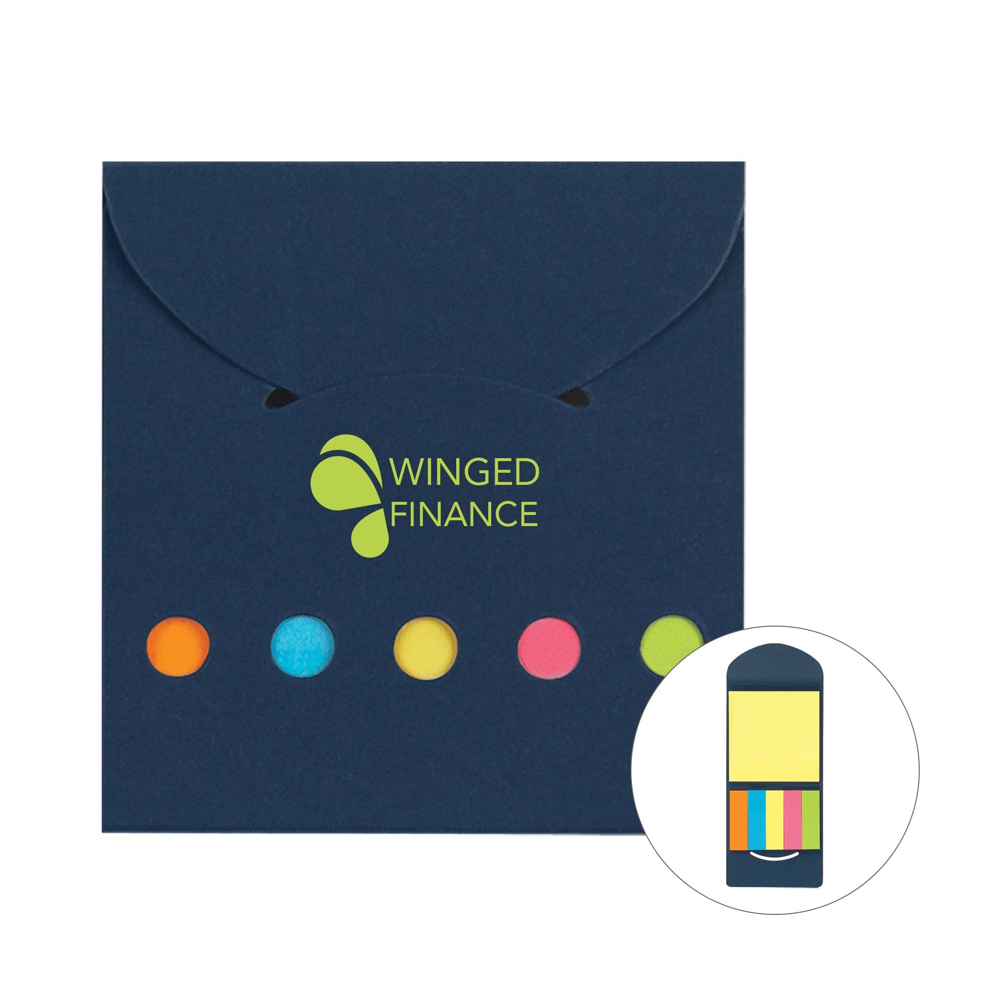 Sticky Notes And Flags In Pocket Case  Imprinted with Logo (Q42243)