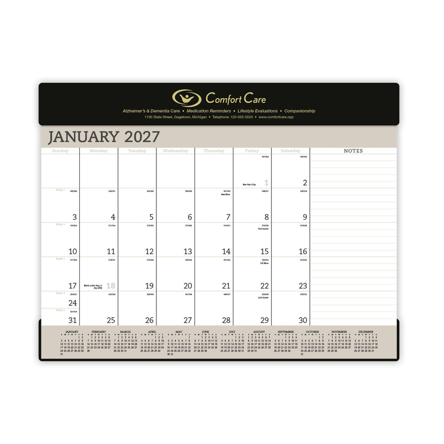 Vinyl Desk Pad Calendar (Q424722)