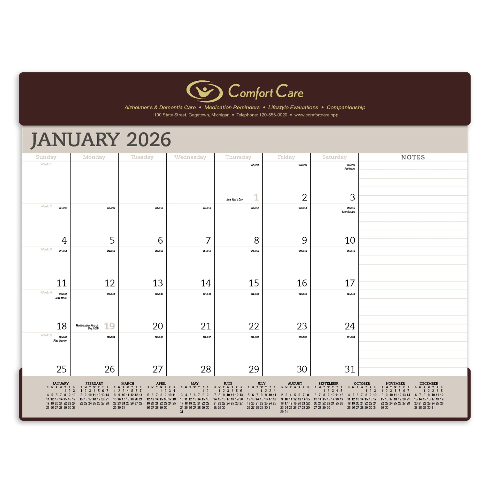 Vinyl Desk Pad Calendar  Imprinted with Logo (Q424722)