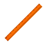 English & Metric Scale Fluorescent Wood Rulers (12 Inch) (Q427411)