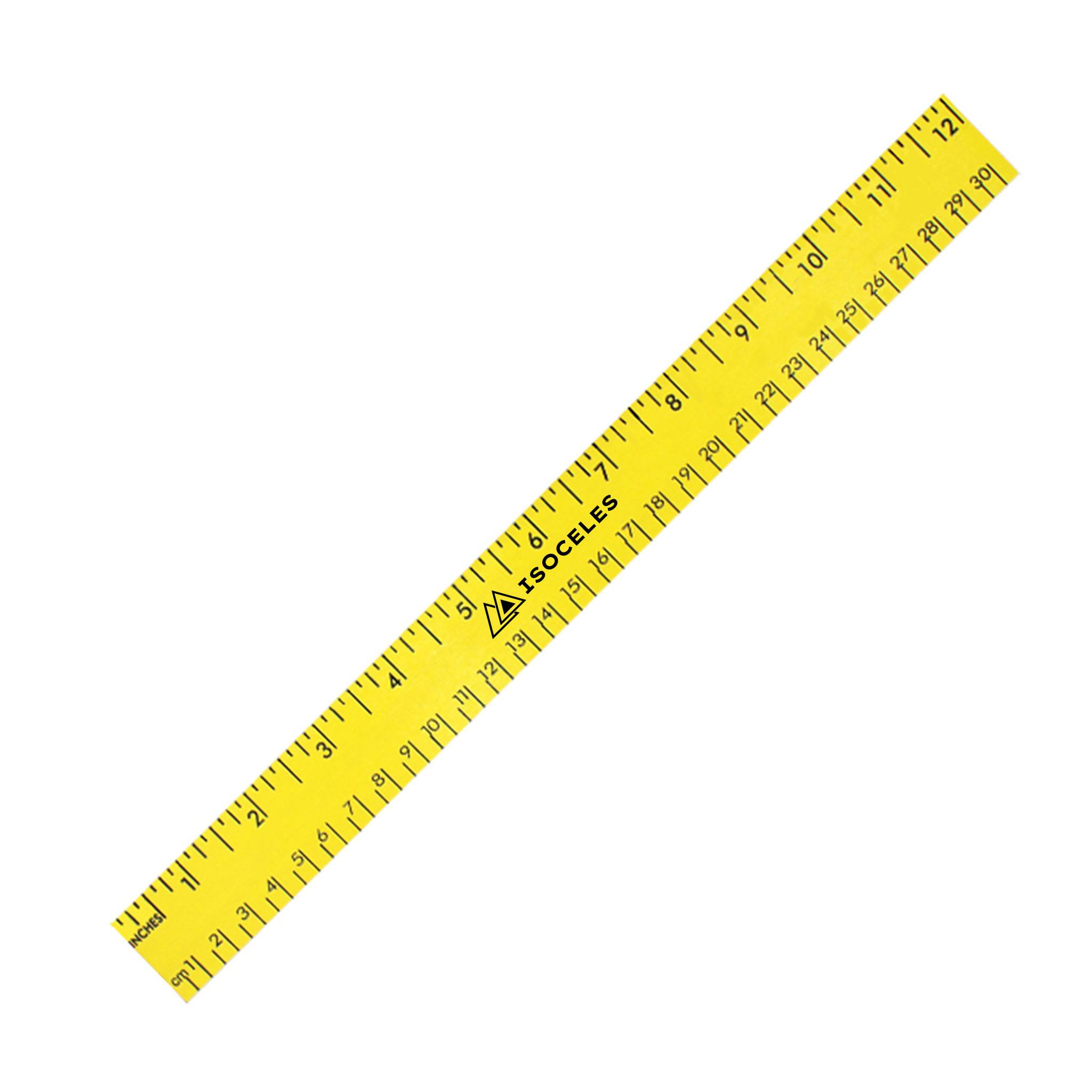 English & Metric Scale Fluorescent Wood Rulers (12 Inch) (Q427411)