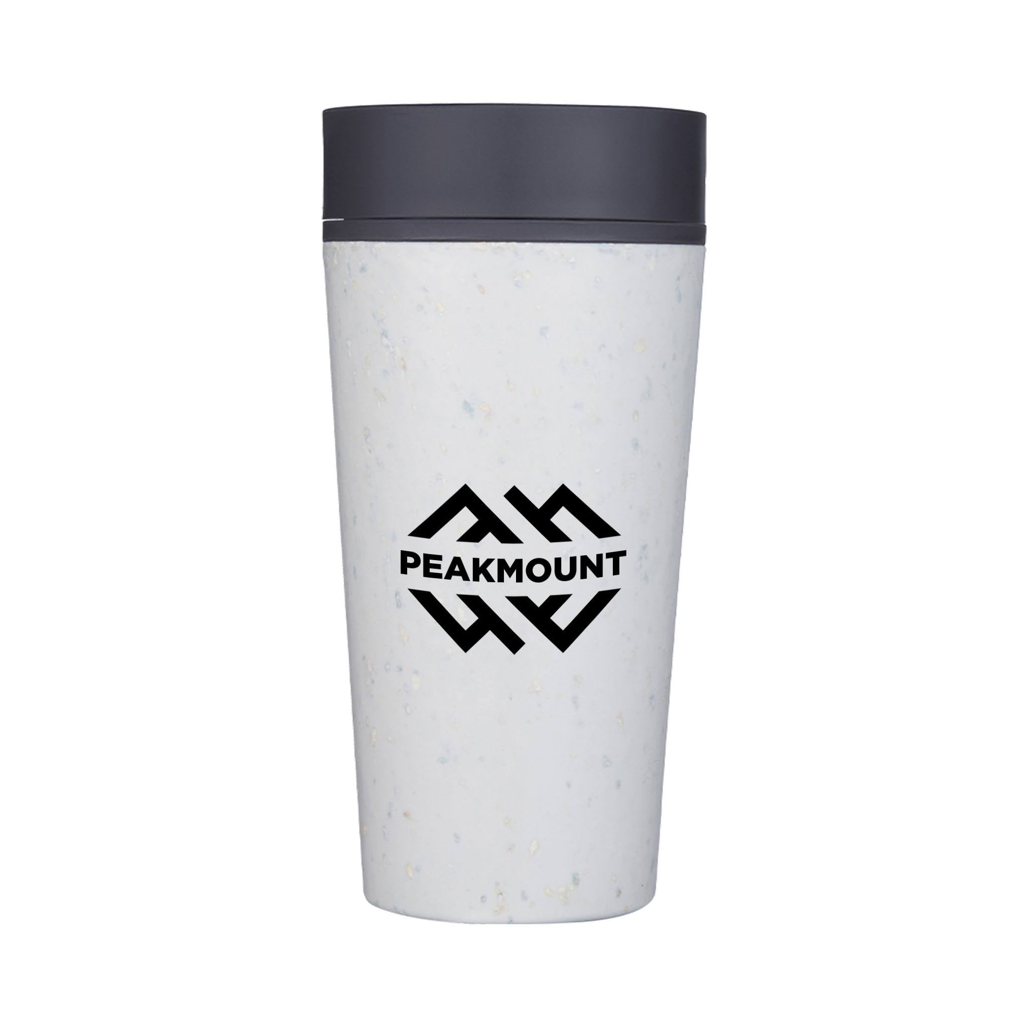 12 Oz. Circular Cup Travel Mug - Cosmic Black (Q427522)