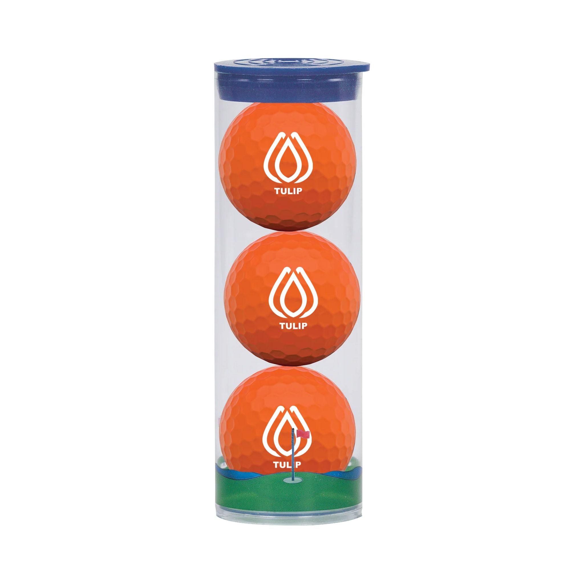 3 Ball Clear Tube with Wilson Duosoft Golf Balls  Imprinted with Logo (Q428222)