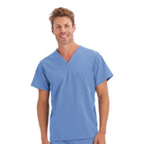 Unisex 1-Pocket V-Neck Top (Q430332)