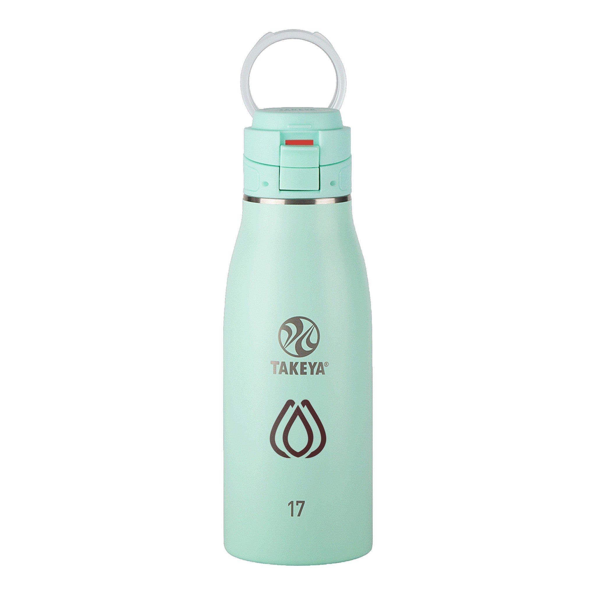 17 Oz. Takeya Traveler Bottle - Aqua  Imprinted with Logo (Q431622)