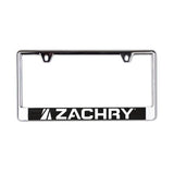 Metal License Frame With Acrylic Insert 6.25 x12.25 - White  Imprinted with Logo (Q432432)
