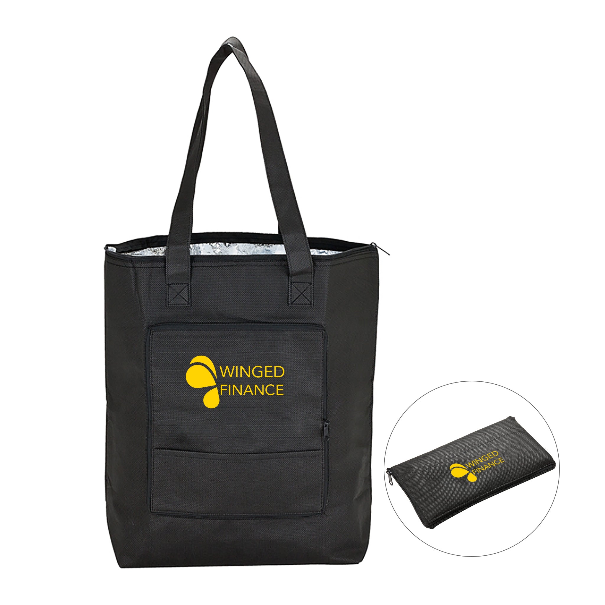 Folding Cooler Tote Bag  Imprinted with Logo (Q433311)