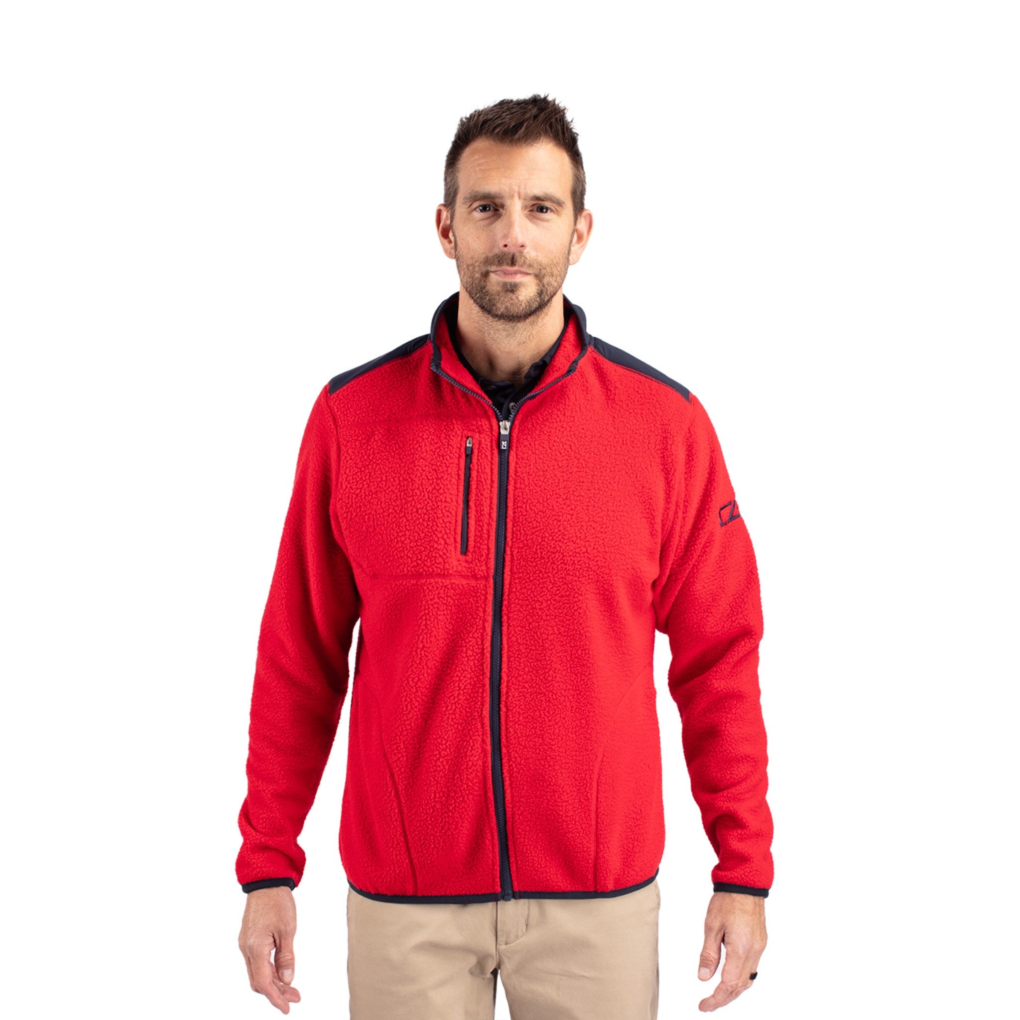 Cutter & Buck Cascade Eco Fleece Mens Full Zip Jacket  Imprinted with Logo (Q434332)