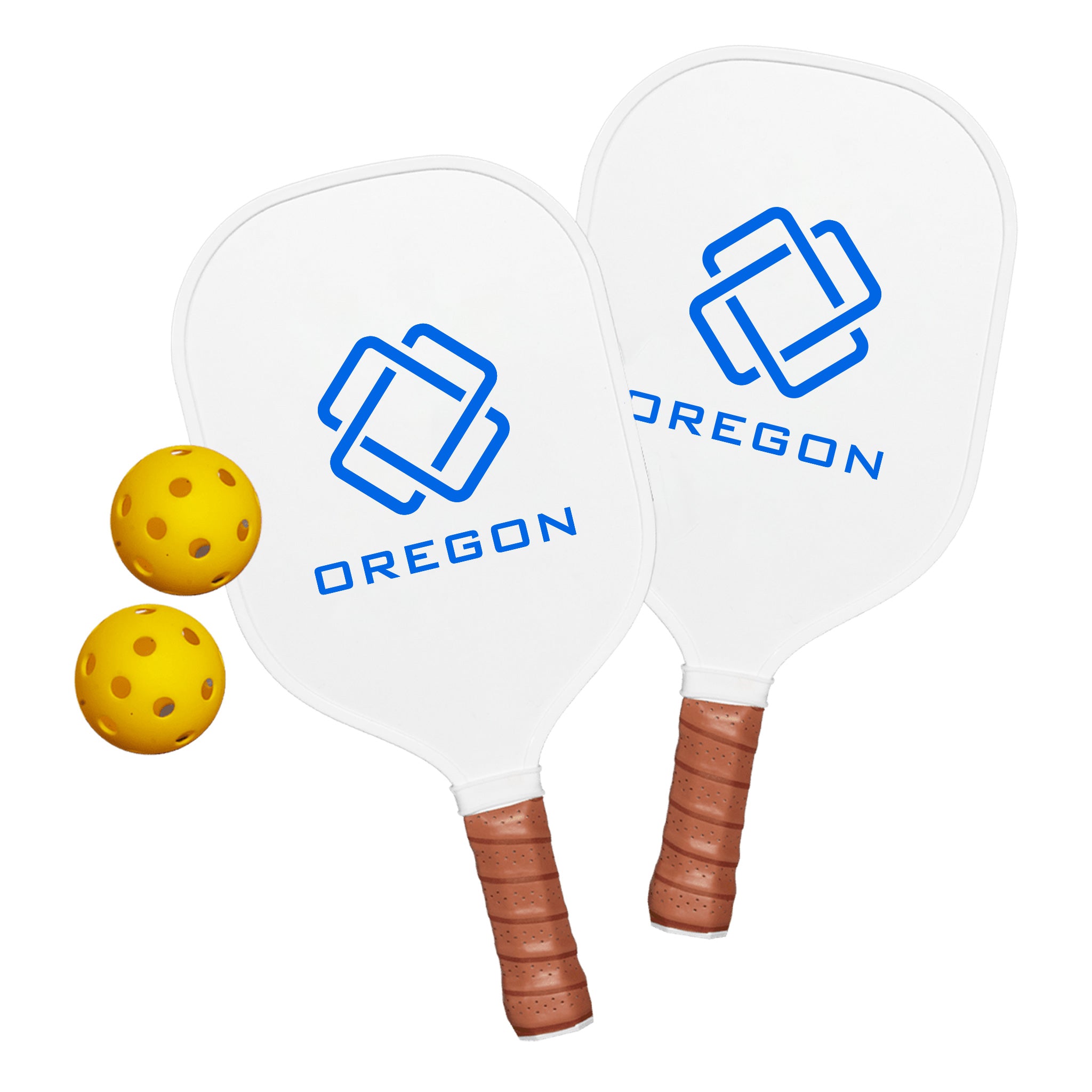 Smasher Pickleball Set White  Imprinted with Logo (Q435532)