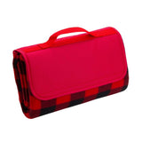 Plaid Barrel Fleece Picnic Blanket (Q436722)