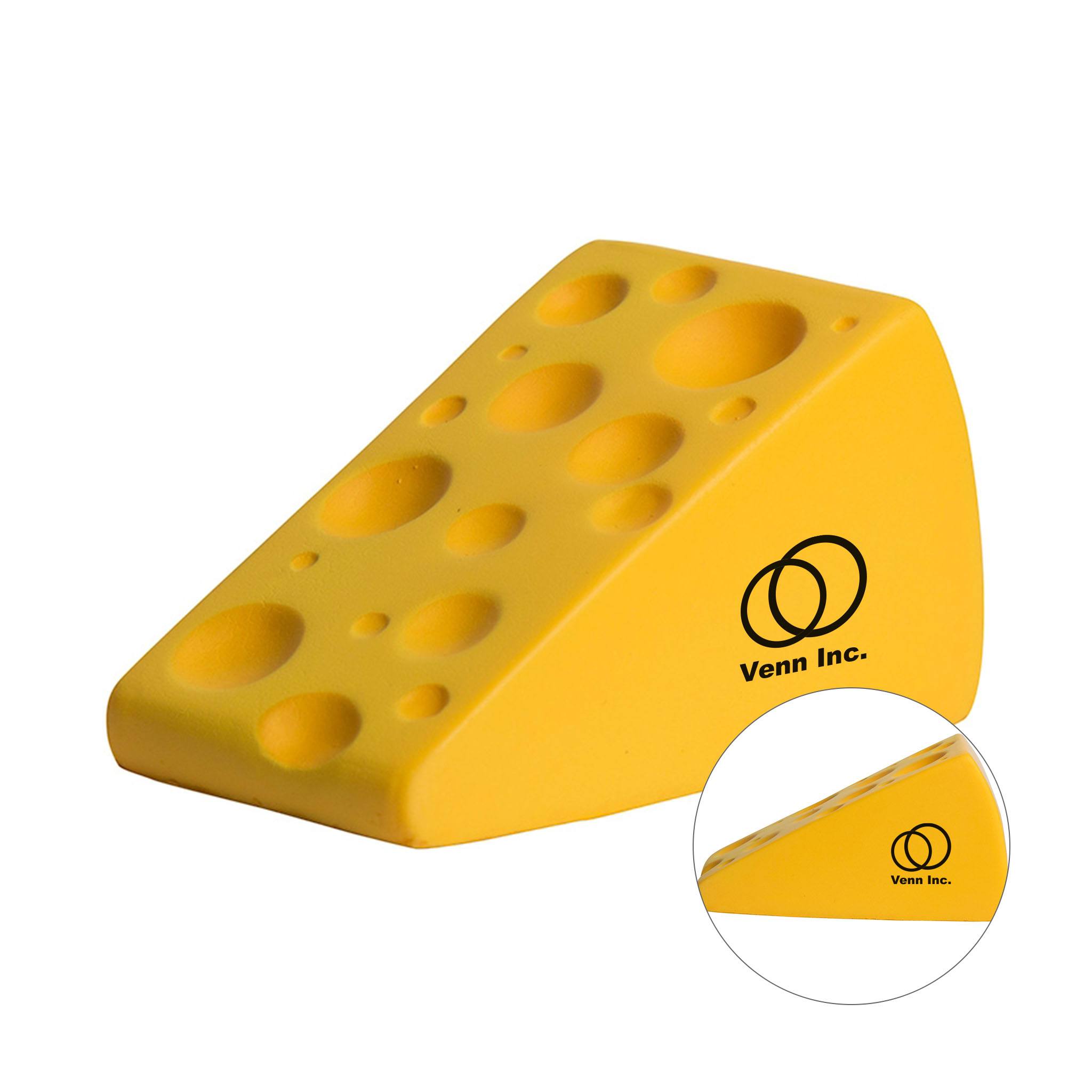 Cheese Wedge Stress Reliever  Imprinted with Logo (Q439122)