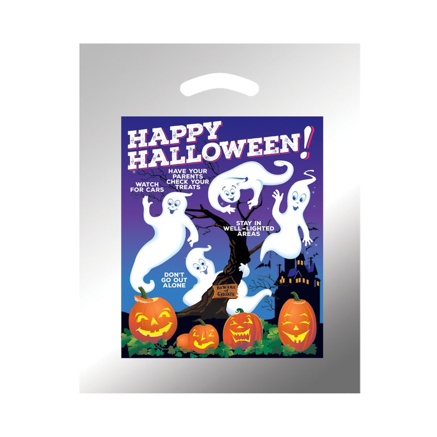 Stock Design Halloween Die Cut Bag - Ghosts & Pumpkins (Q440222)