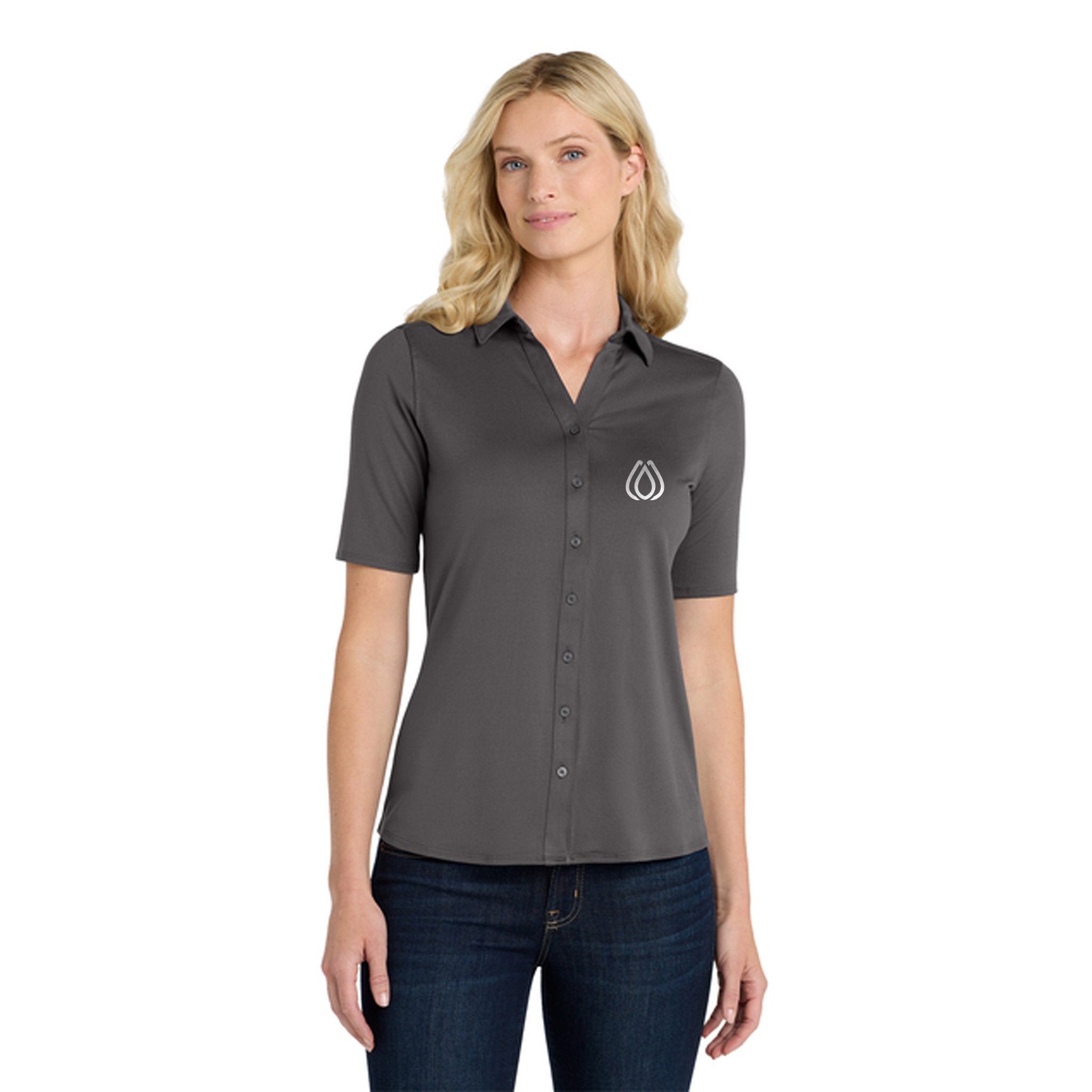 Port Authority® Ladies City Stretch Top Dress Shirt  Imprinted with Logo (Q440922)