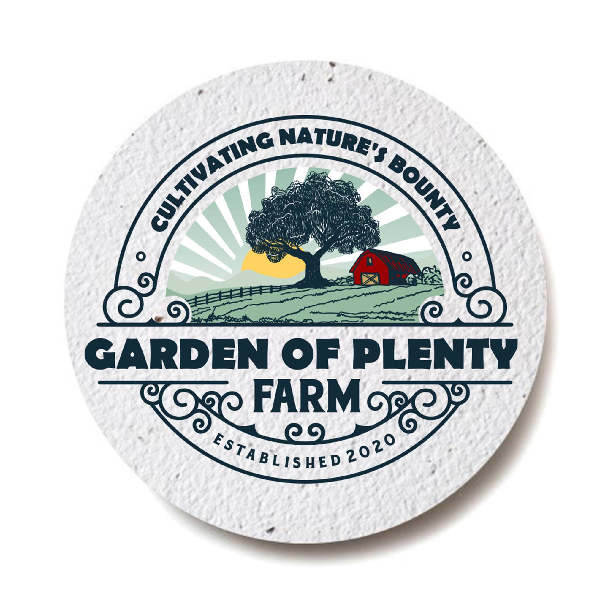 Bloomin® Seed Paper Coaster  Imprinted with Logo (Q441022)