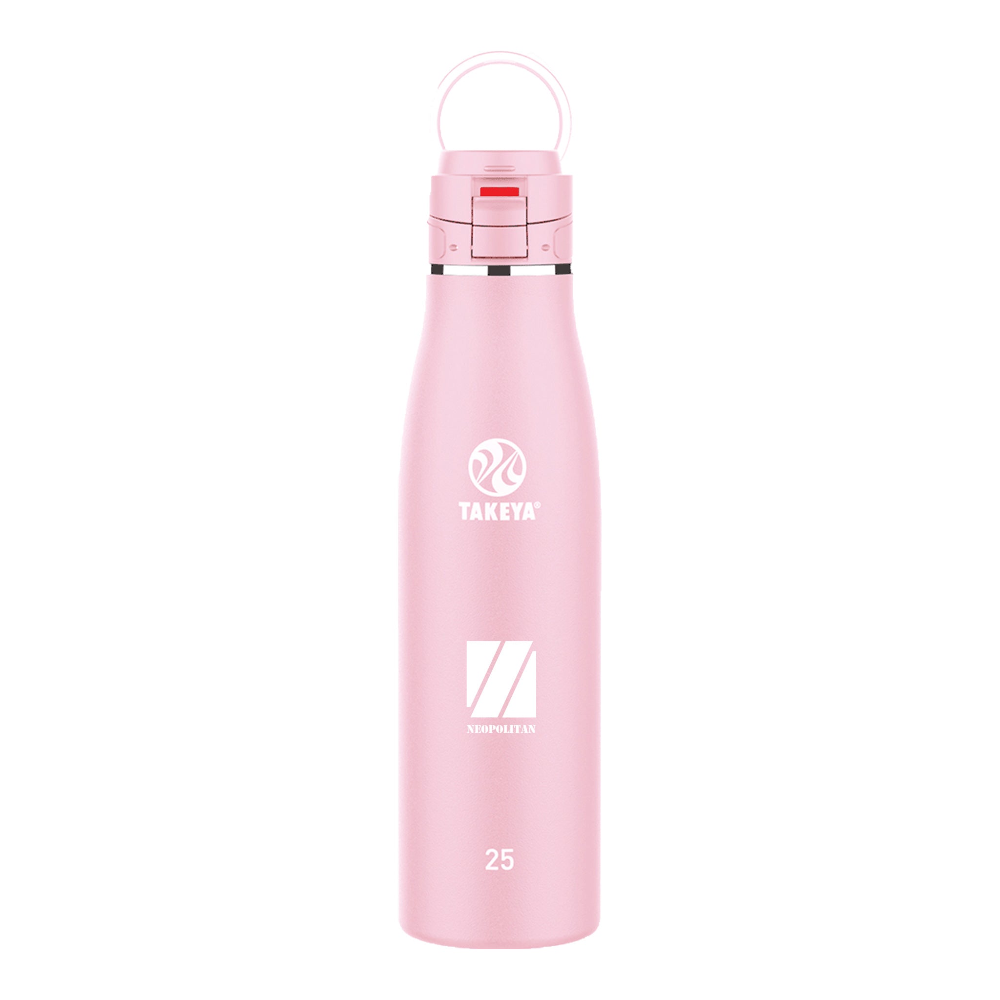 25 Oz. Takeya Traveler Bottle - Blush  Imprinted with Logo (Q441622)