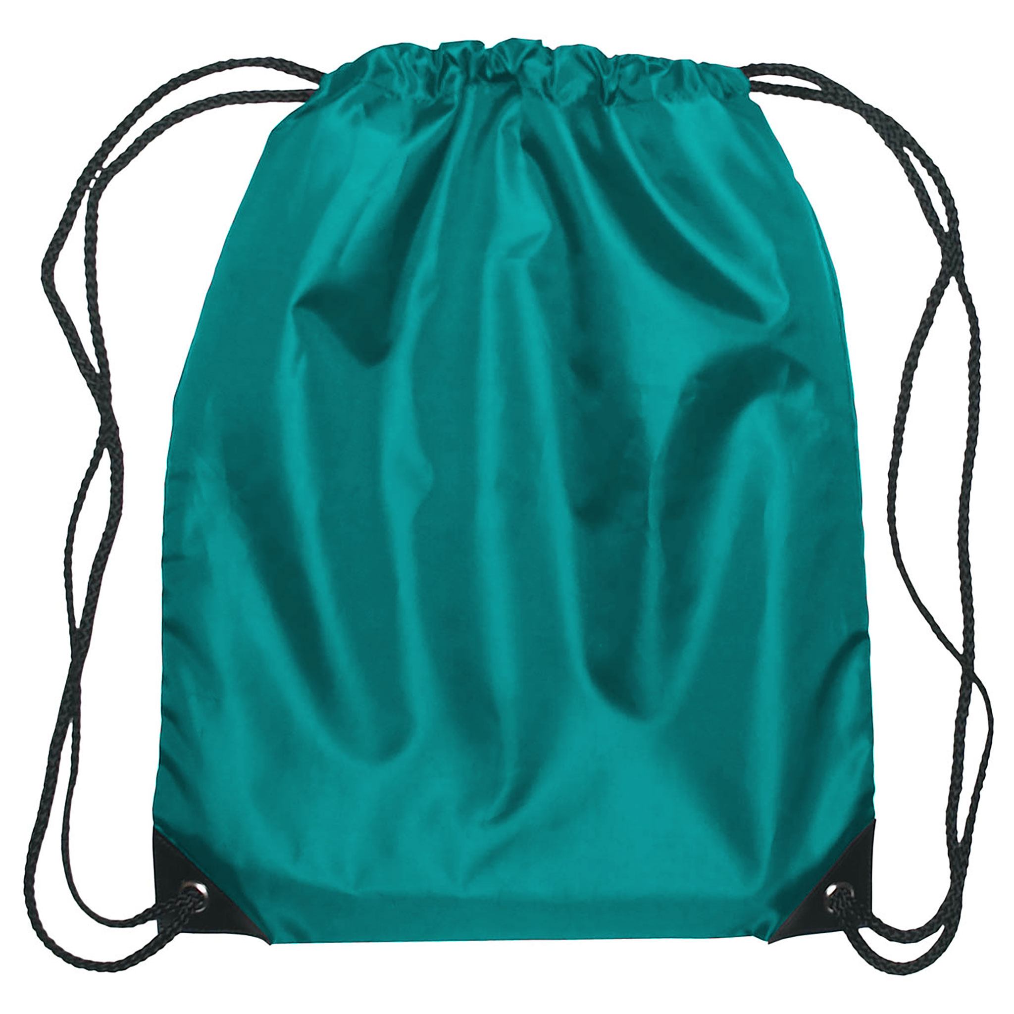 【S/E/O】DRAWSTRING NYLON BACKPACK TURQUOISE Drawstring Backpack — Custom Logo USA