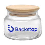 8 Oz. Apothecary Jar With Bamboo Lid (Q445532)
