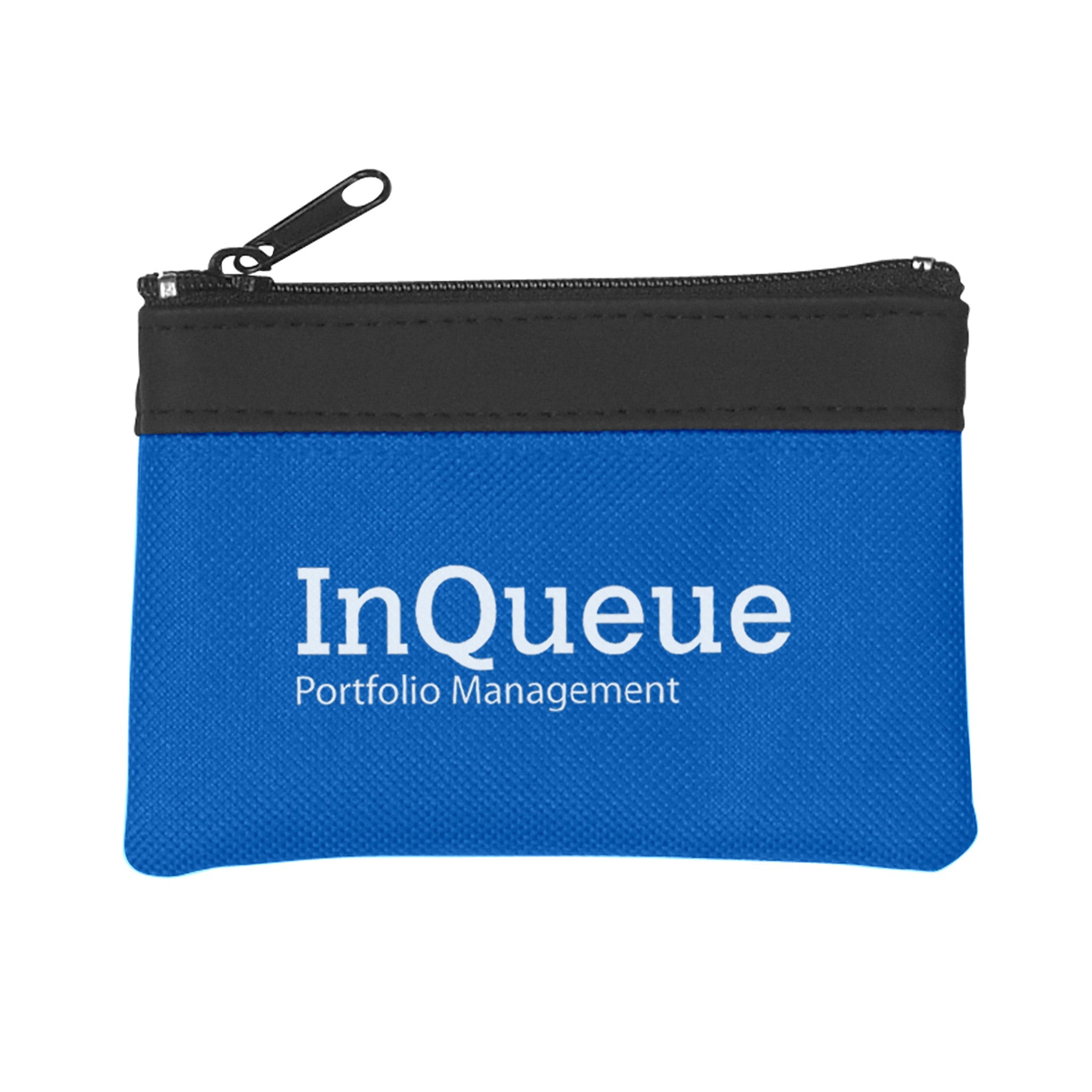 Zippered Polyester Coin Pouches  Imprinted with Logo (Q448411)