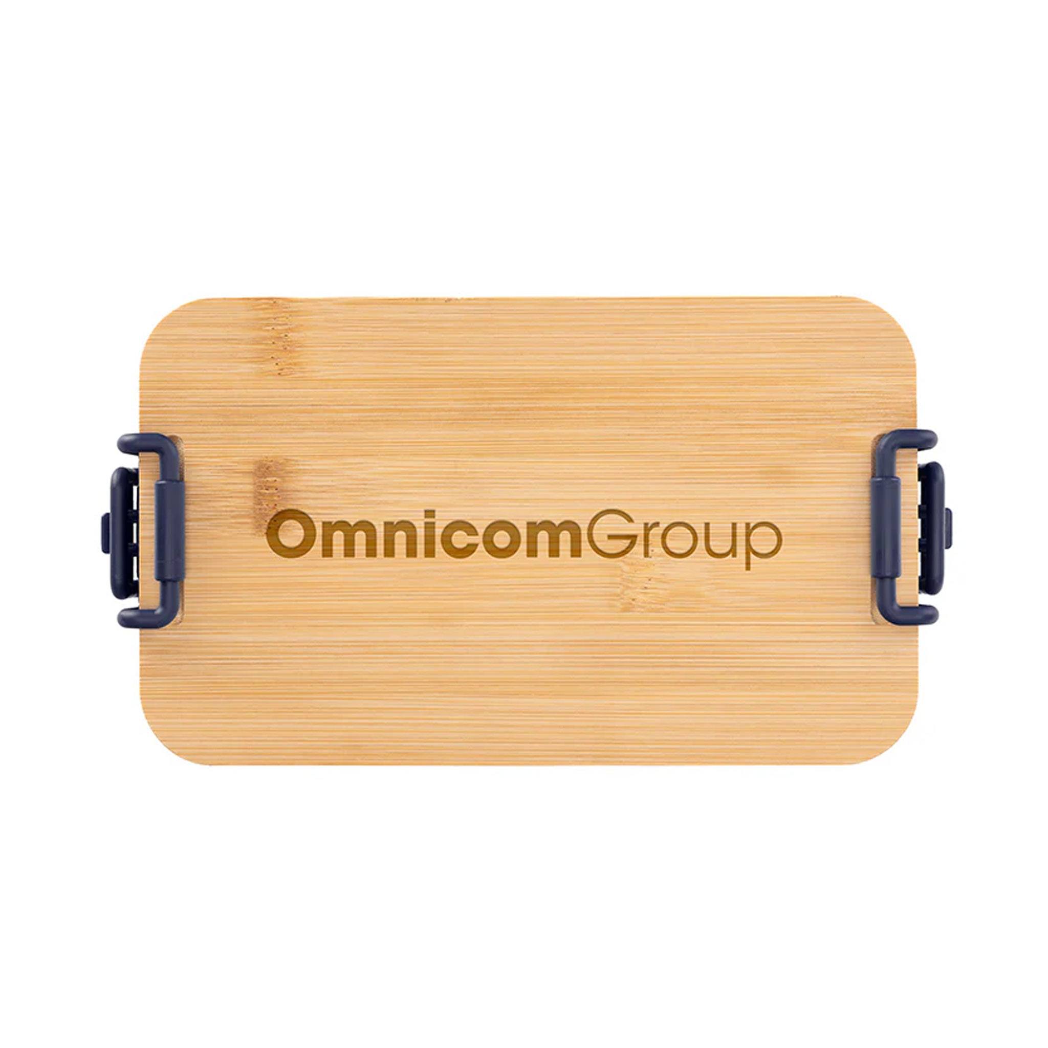 BambooNest Double Deck Lunch Box  Imprinted with Logo (Q448432)