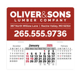 Press-N-Stick XL Header With 3-Month Horizontal Calendar  Imprinted with Logo (Q449122)