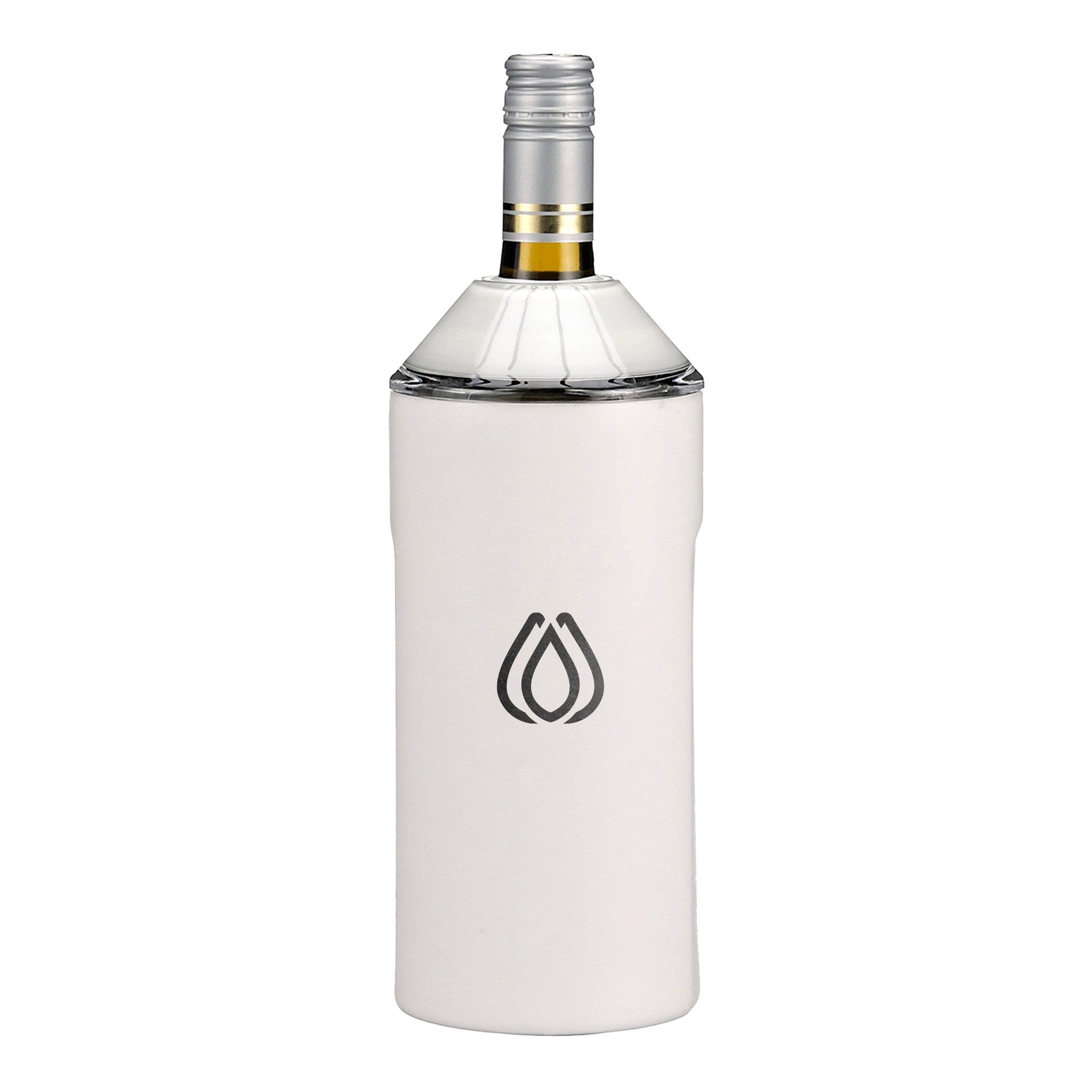 Vinglace Wine Bottle Insulator - White  Imprinted with Logo (Q452622)
