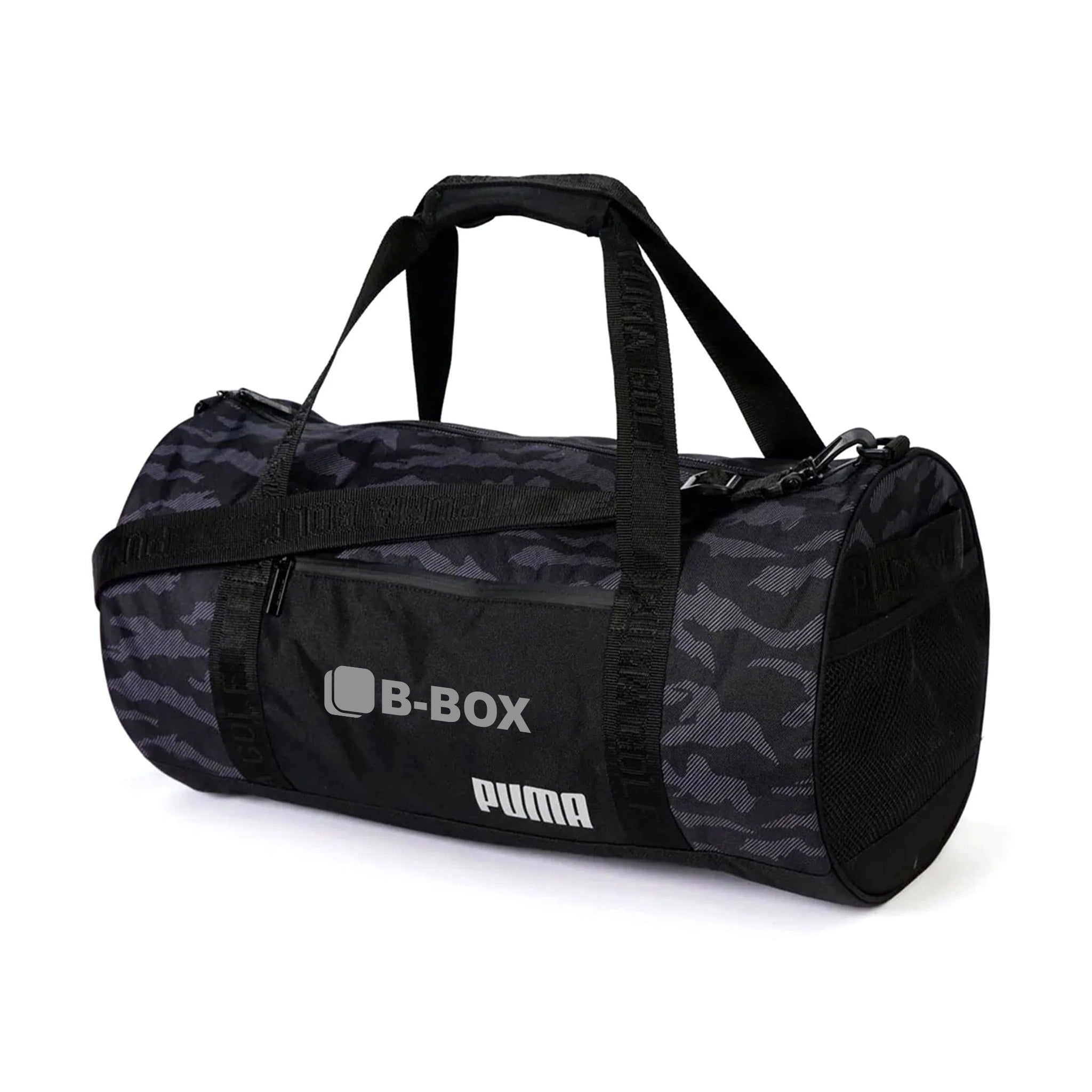 PUMA® Camo Golf Barrel Duffel Bag  Imprinted with Logo (Q455332)