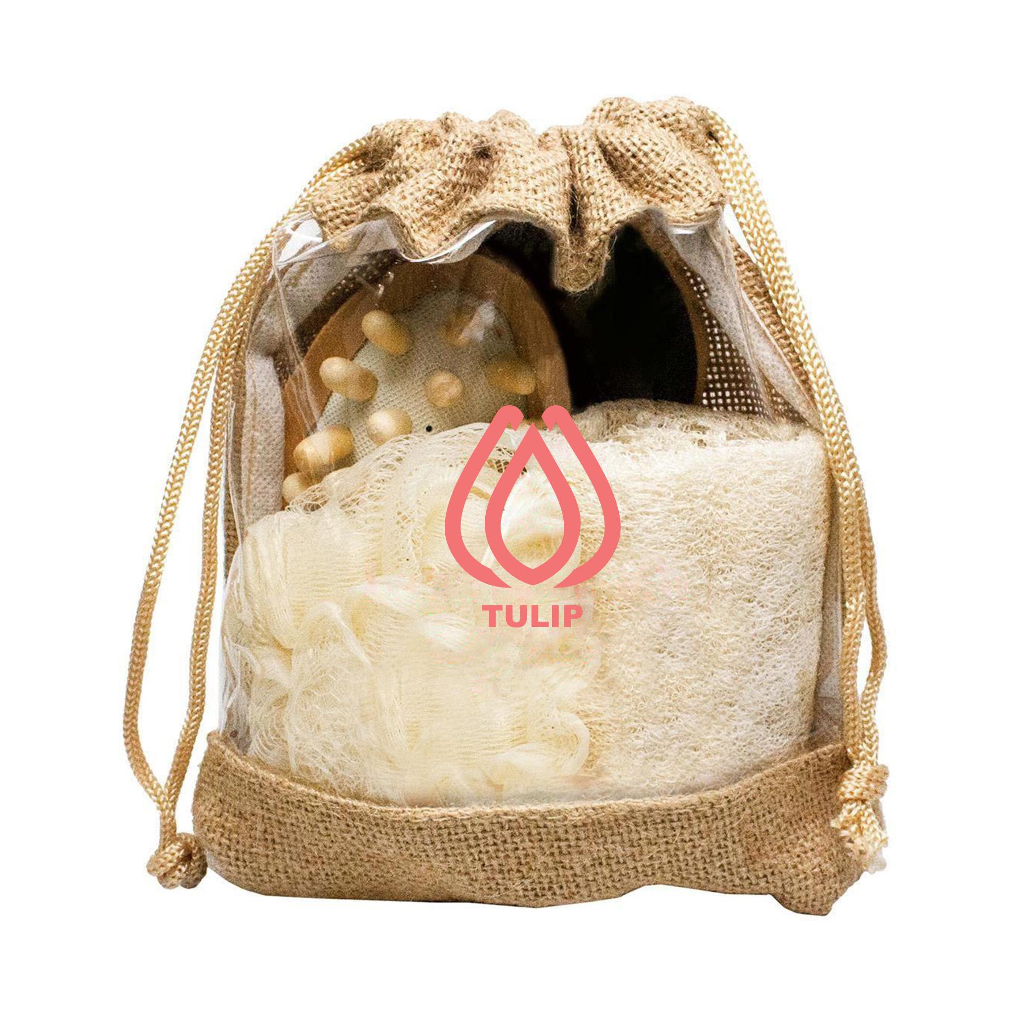 Jute Bath & Spa Accessory Kit  Imprinted with Logo (Q455432)