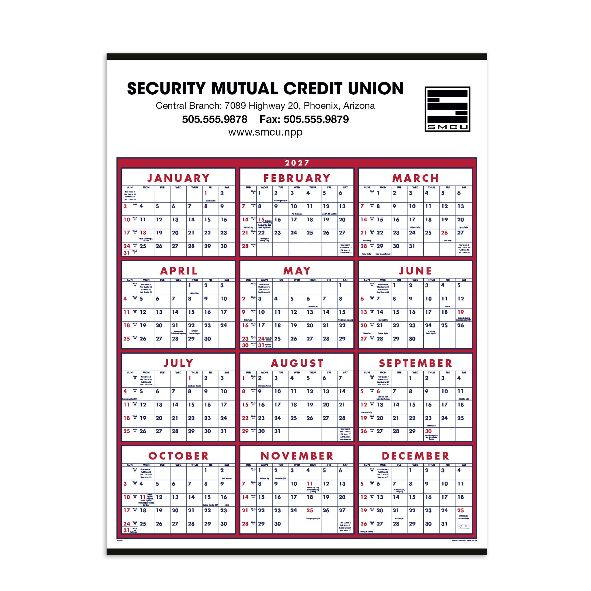 Span-A-Year Calendar  Imprinted with Logo (Q455722)