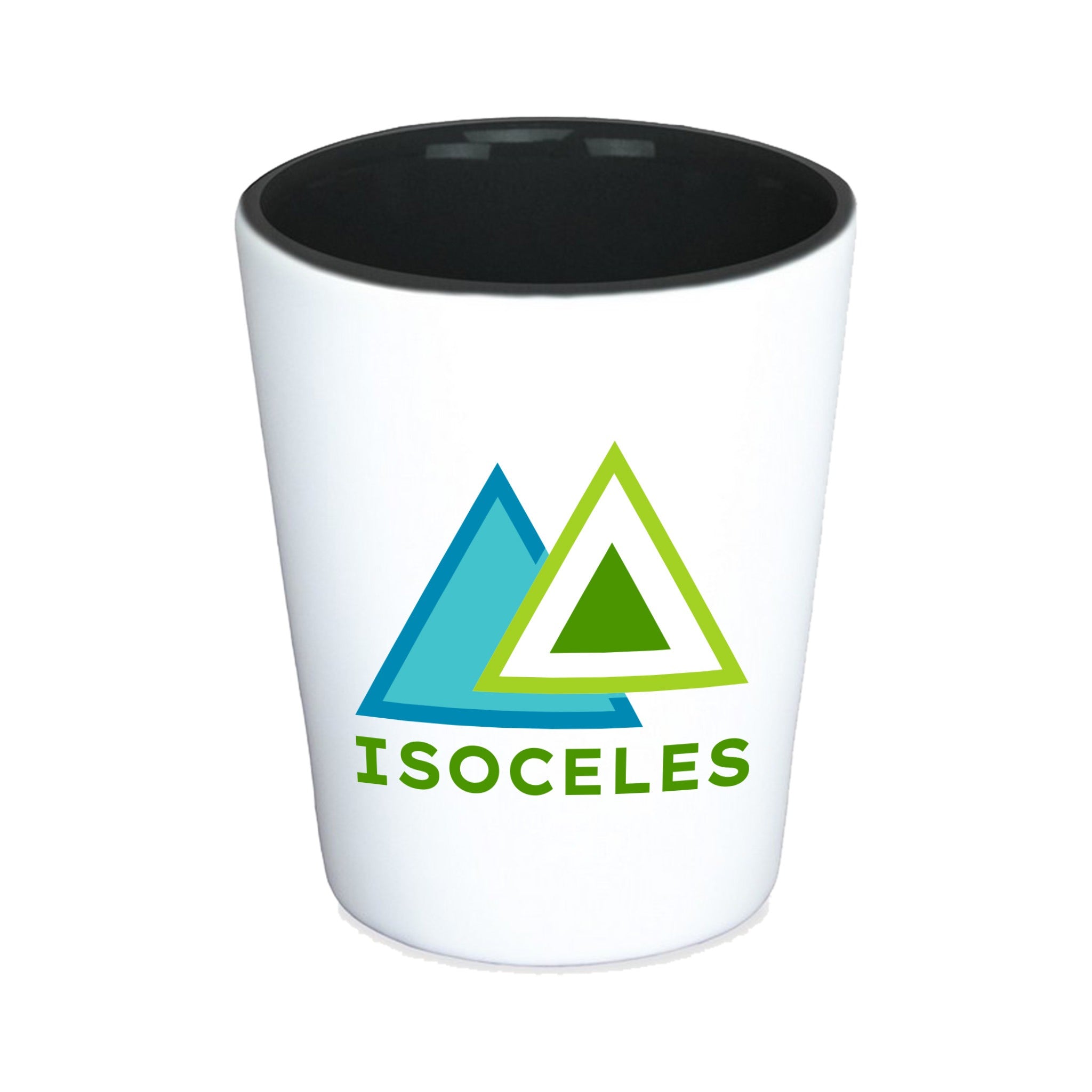 2 Oz. Two Tone Matte Ceramic Shot Glass  Imprinted with Logo (Q456222)