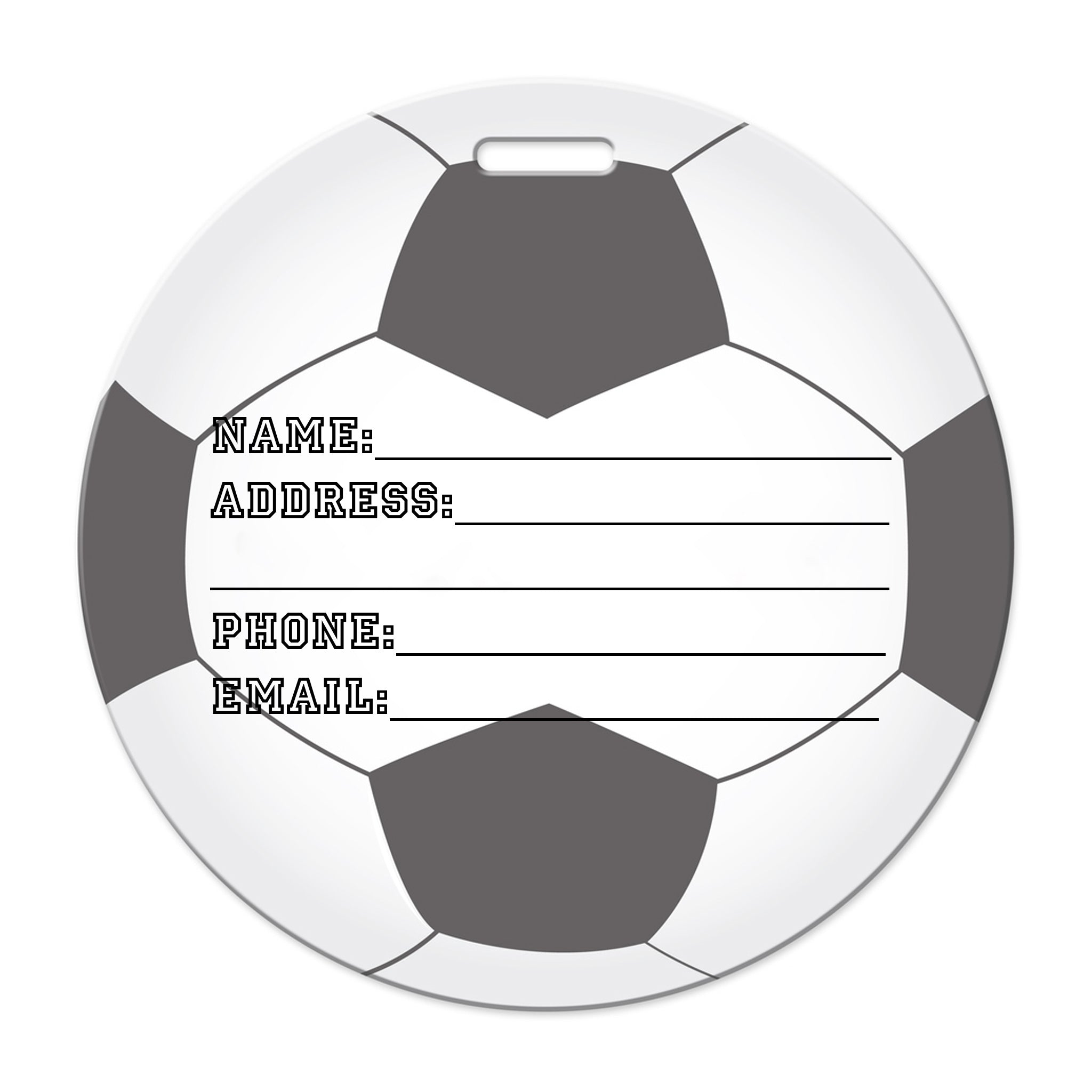 Soccer Ball Shaped Luggage Tag (Q459322)