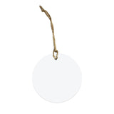 Round Sublimated Ceramic Ornament - 2 Sided (Q460222)