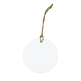 Round Sublimated Ceramic Ornament - 2 Sided (Q460222)