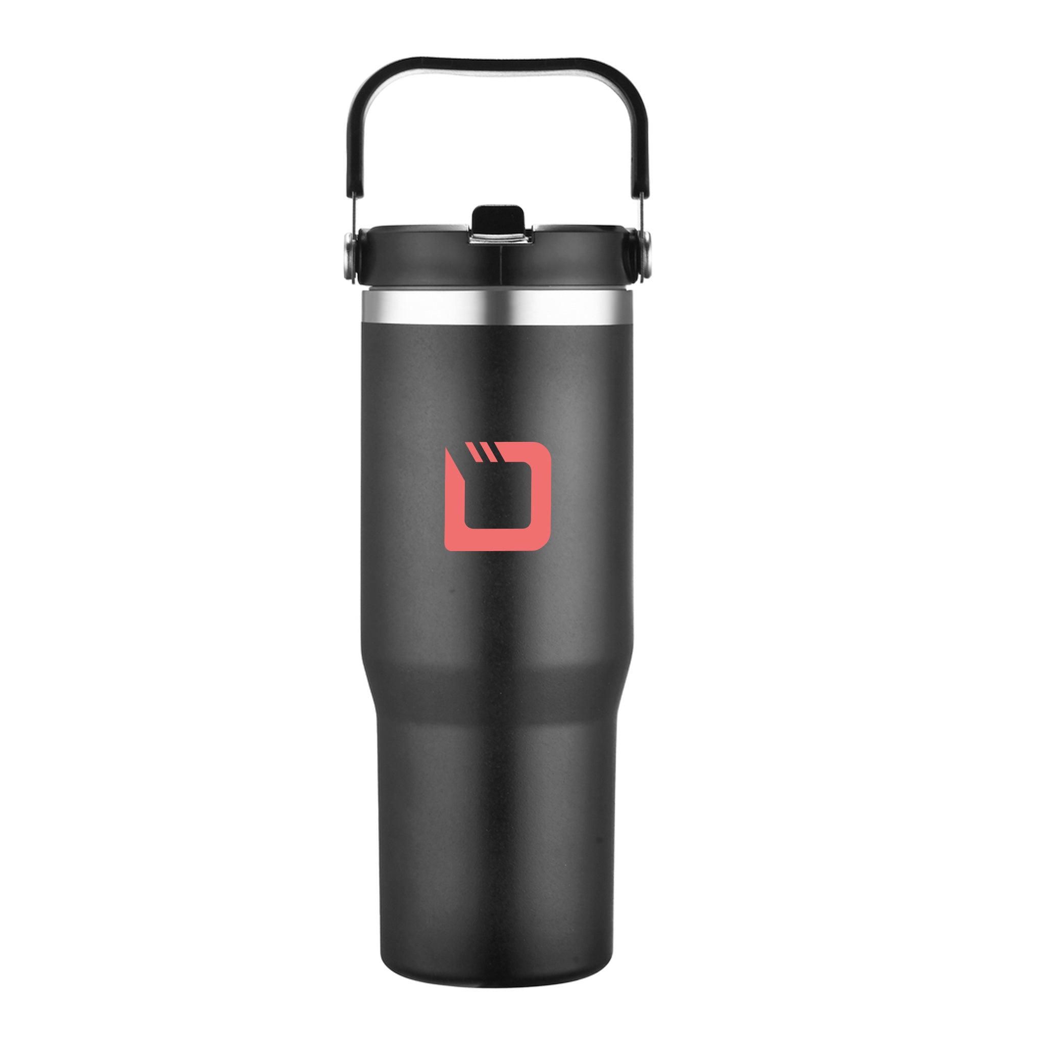 30 Oz. Tumbler With Carry Handle  Imprinted with Logo (Q461822)